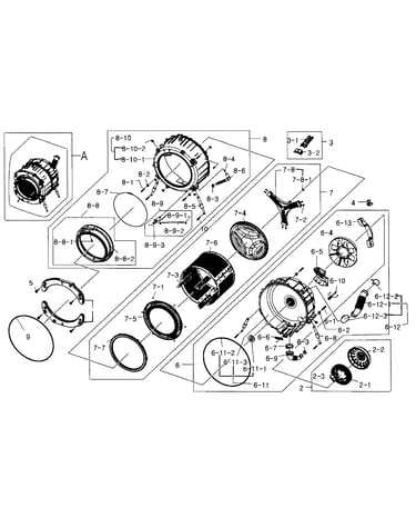 Tub & drum assy