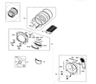 Samsung DV330AEB/XAA-00 drum assy diagram