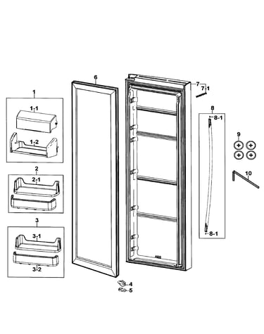 Refrigerator door