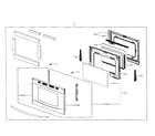 Samsung NX583G0VBWW/AA-00 door assy diagram