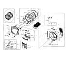 Samsung DV393GTPAWR/A1-01 drum assy diagram