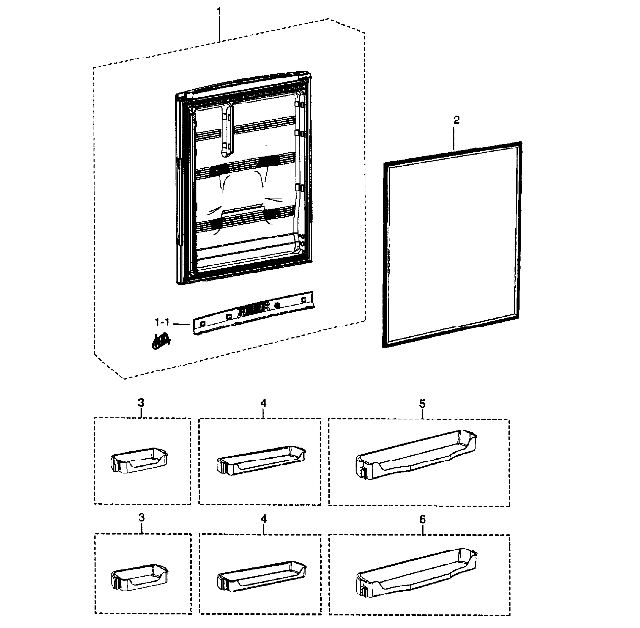 Refrigerator door
