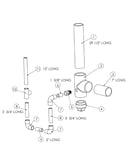 Exhaust tee/trap assy
