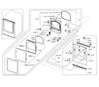Samsung DV400EWHDWR/AA-00 frame front & door diagram