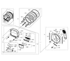 Samsung DV400EWHDWR/AA-00 drum assy diagram