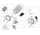 Samsung DV405GTPAWR/AA-02 drum assy diagram