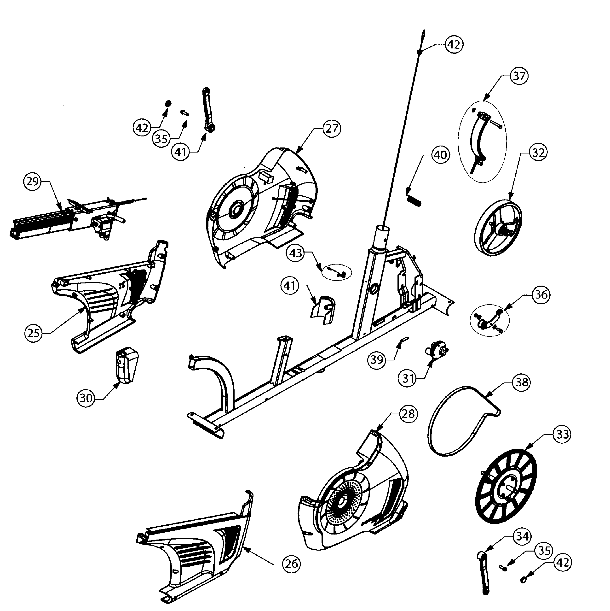 Official Schwinn 270 exercise cycle parts Sears PartsDirect