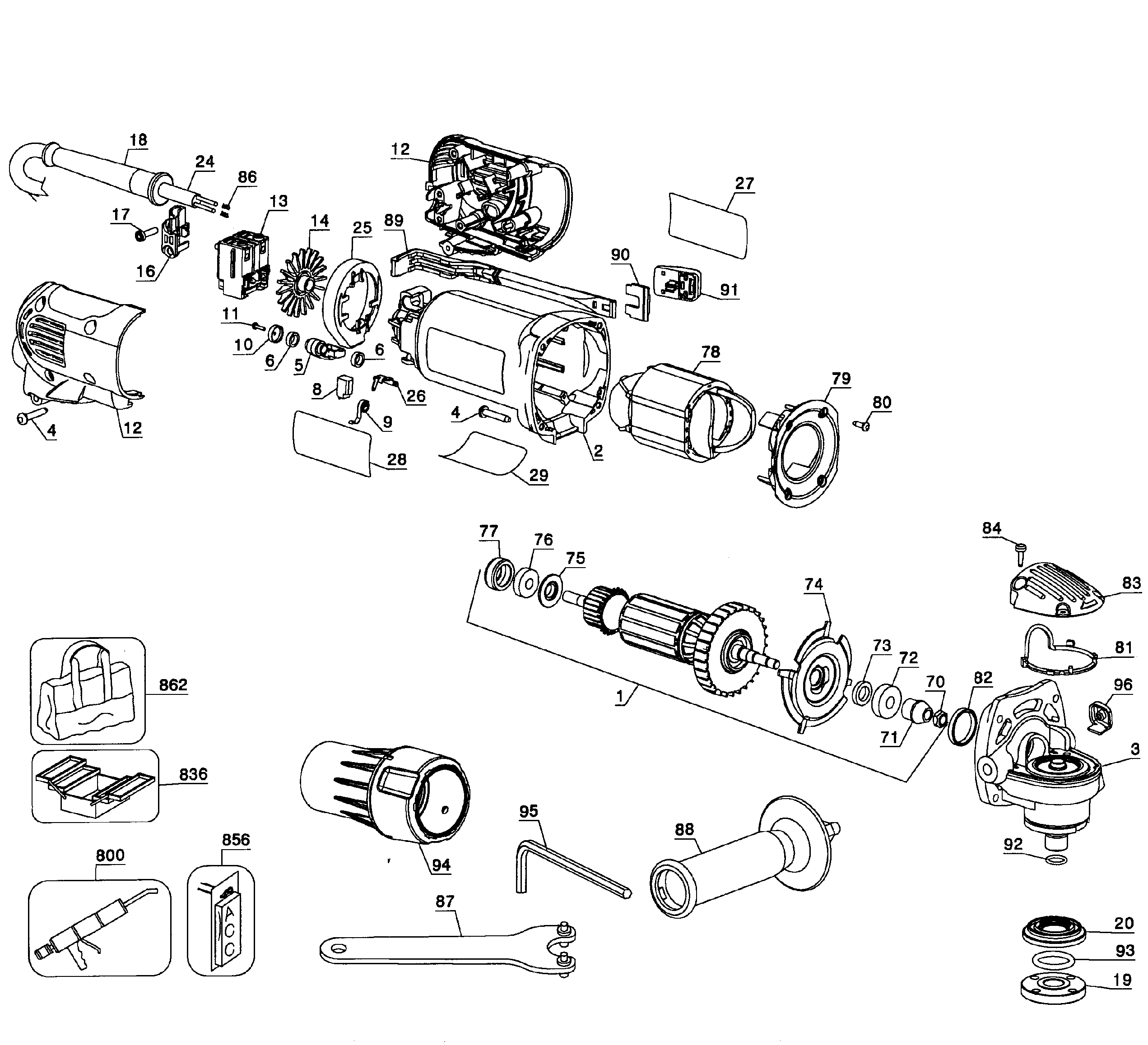 Grinder assy