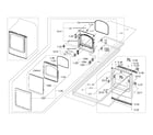 Samsung DV400GWHDWR/AA-00 frame front & door diagram