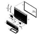 Sony KDL-46R450A cabinet parts diagram