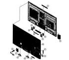 Sony XBR-55X850A rear cabinet diagram