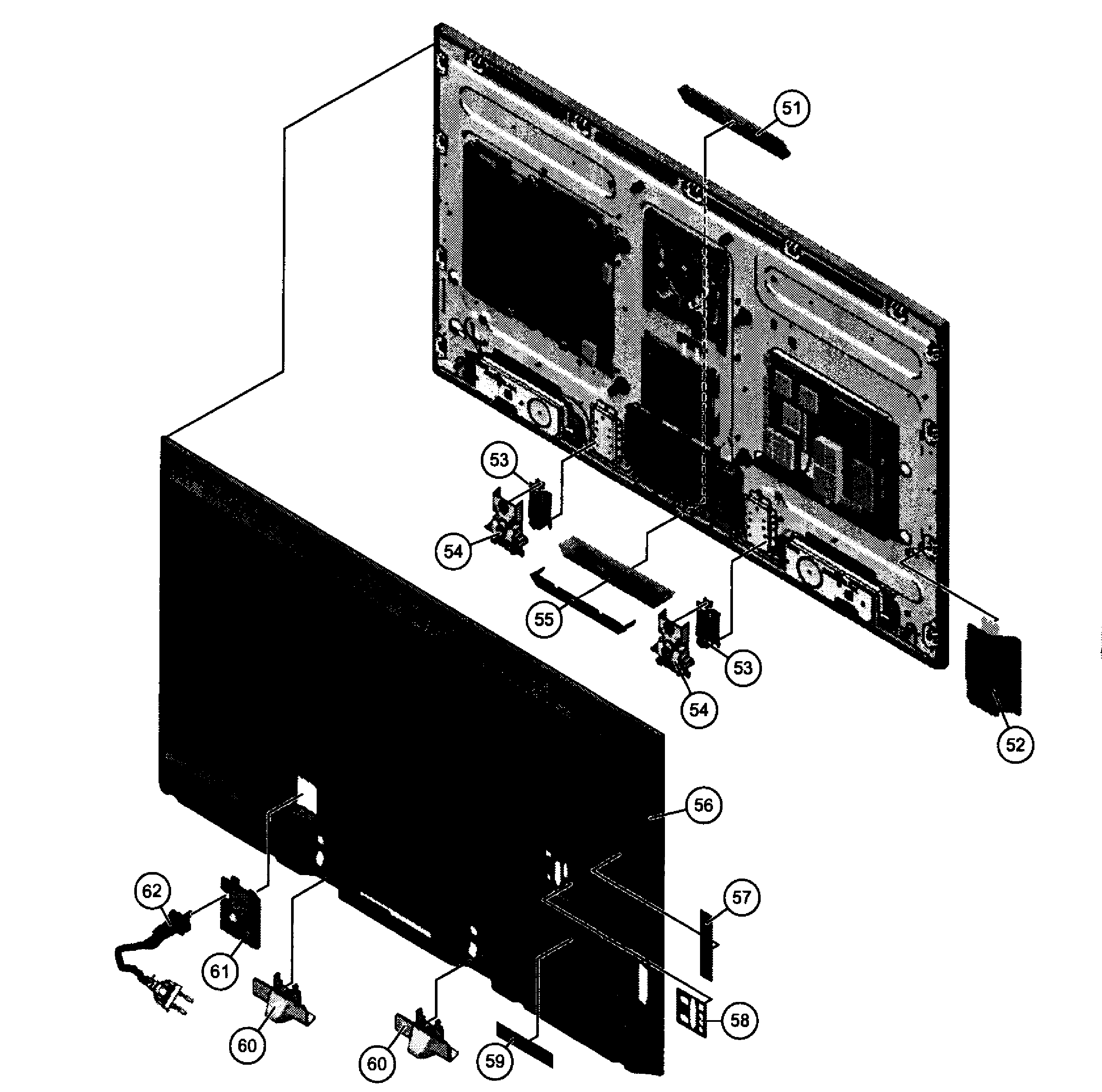 Rear cabinet