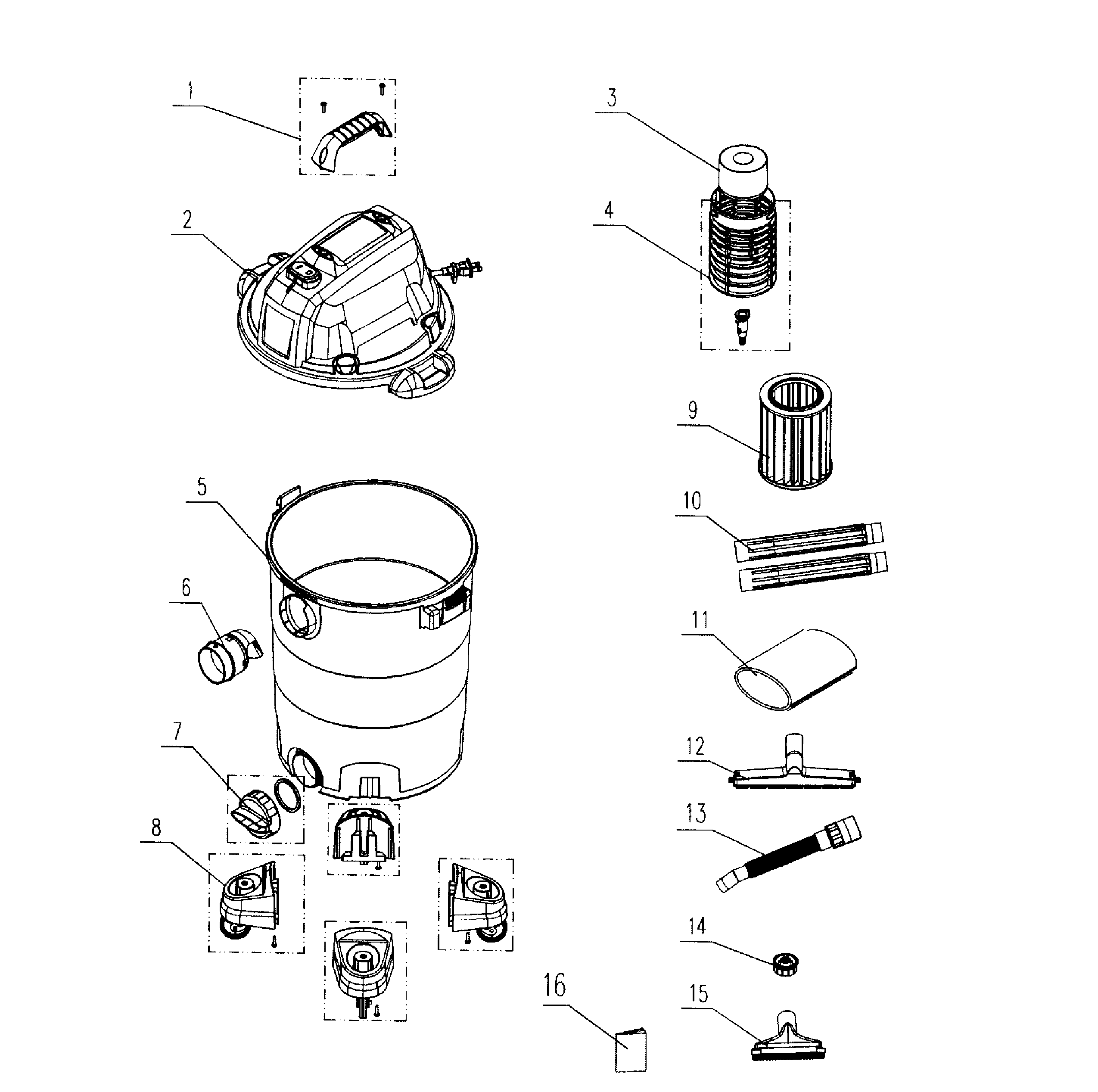 Vacuum assy