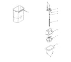 Dacor DYF42BIWS00 motor & ice container diagram