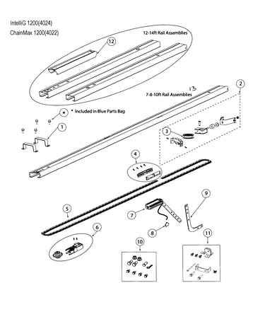 Chain rail assy