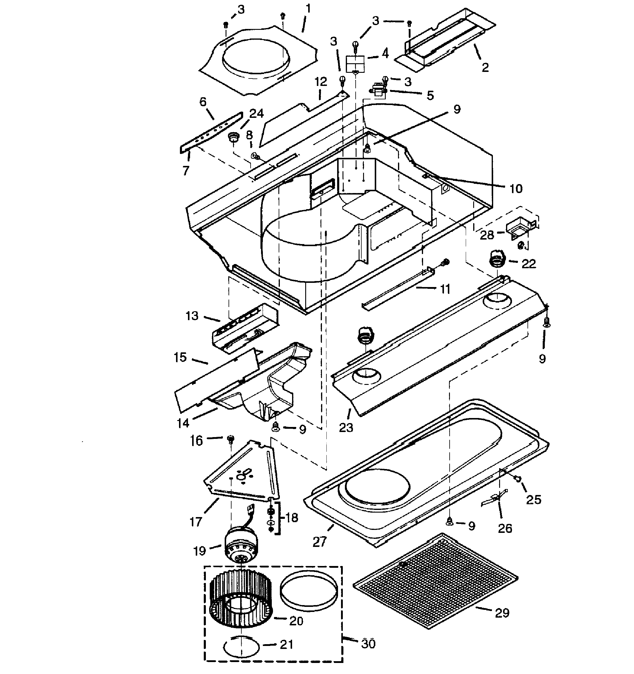 Range hood assy