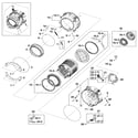 Samsung WF220ANW/XAA-01 tub & drum diagram
