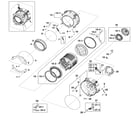 Samsung WF220ANW/XAA-01 tub & drum diagram