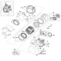 Samsung WF220ANW/XAA-02 tub & drum diagram