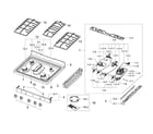 Samsung NX58F5700WS/AA-00 cook top assy diagram