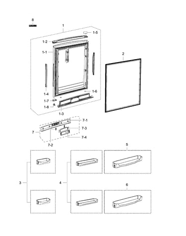 Refrigerator door