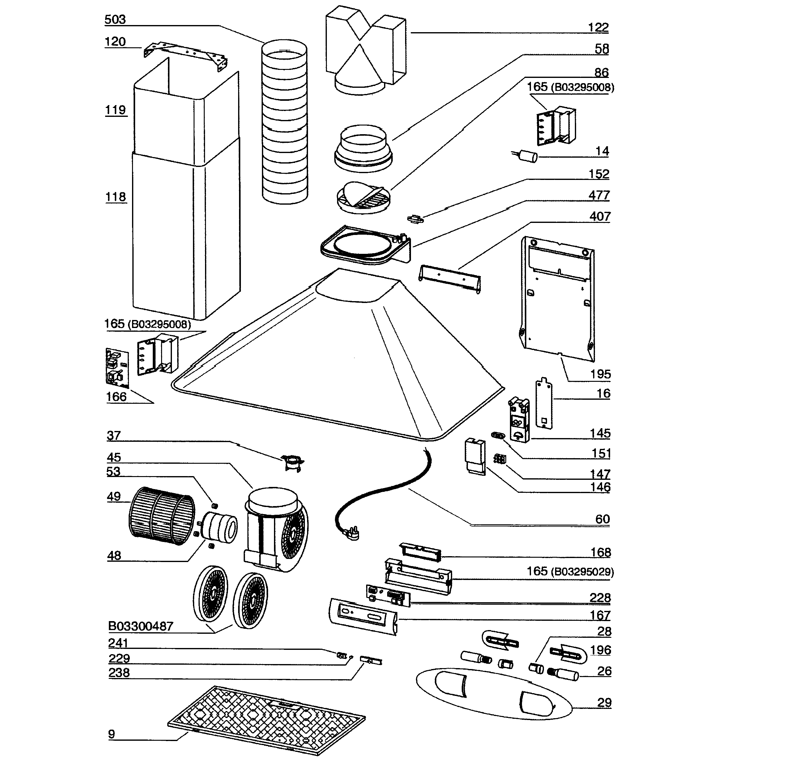 Range hood assy