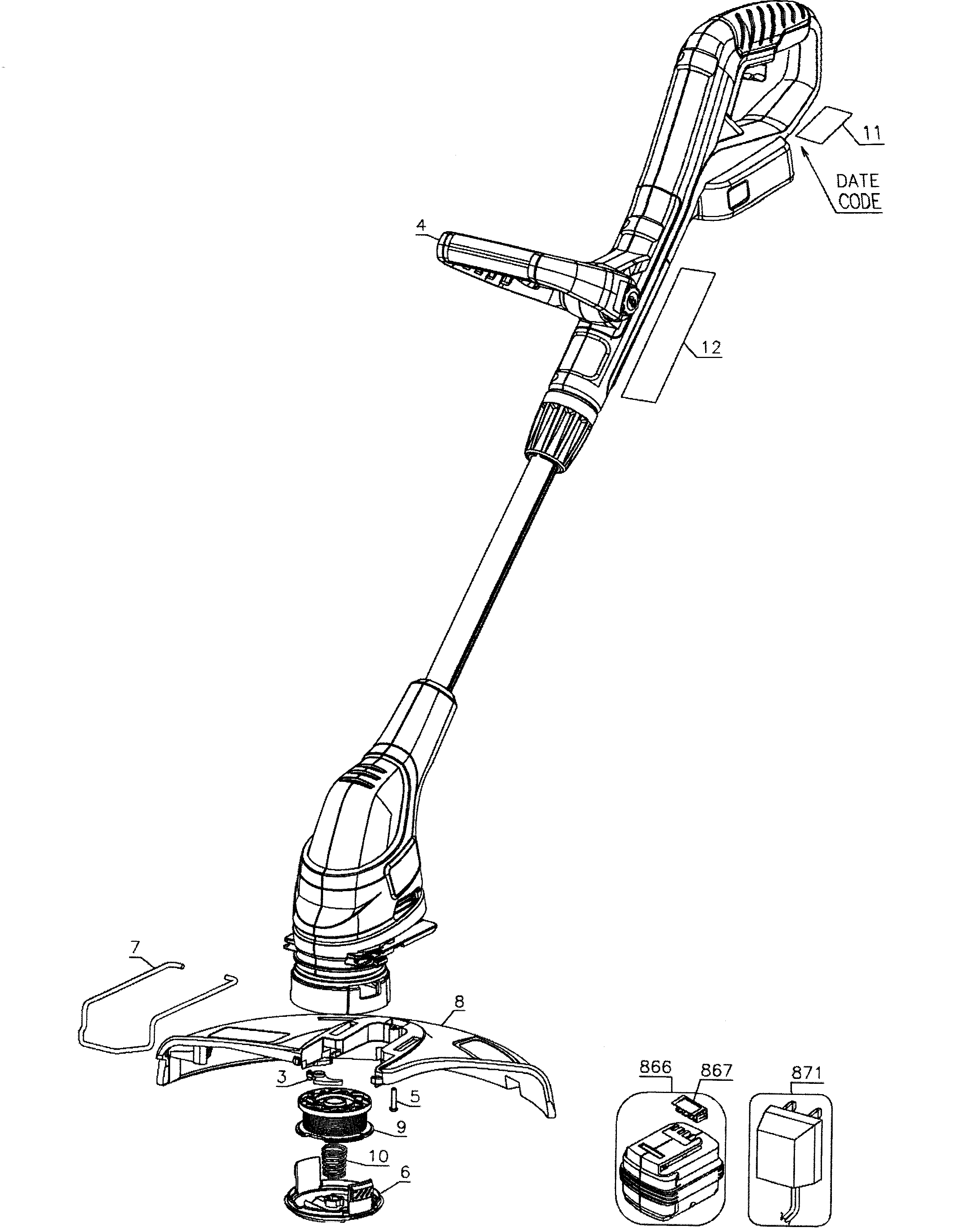 Trimmer assy