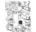 Samsung RF263AEPN/XAA-00 cabinet assy diagram