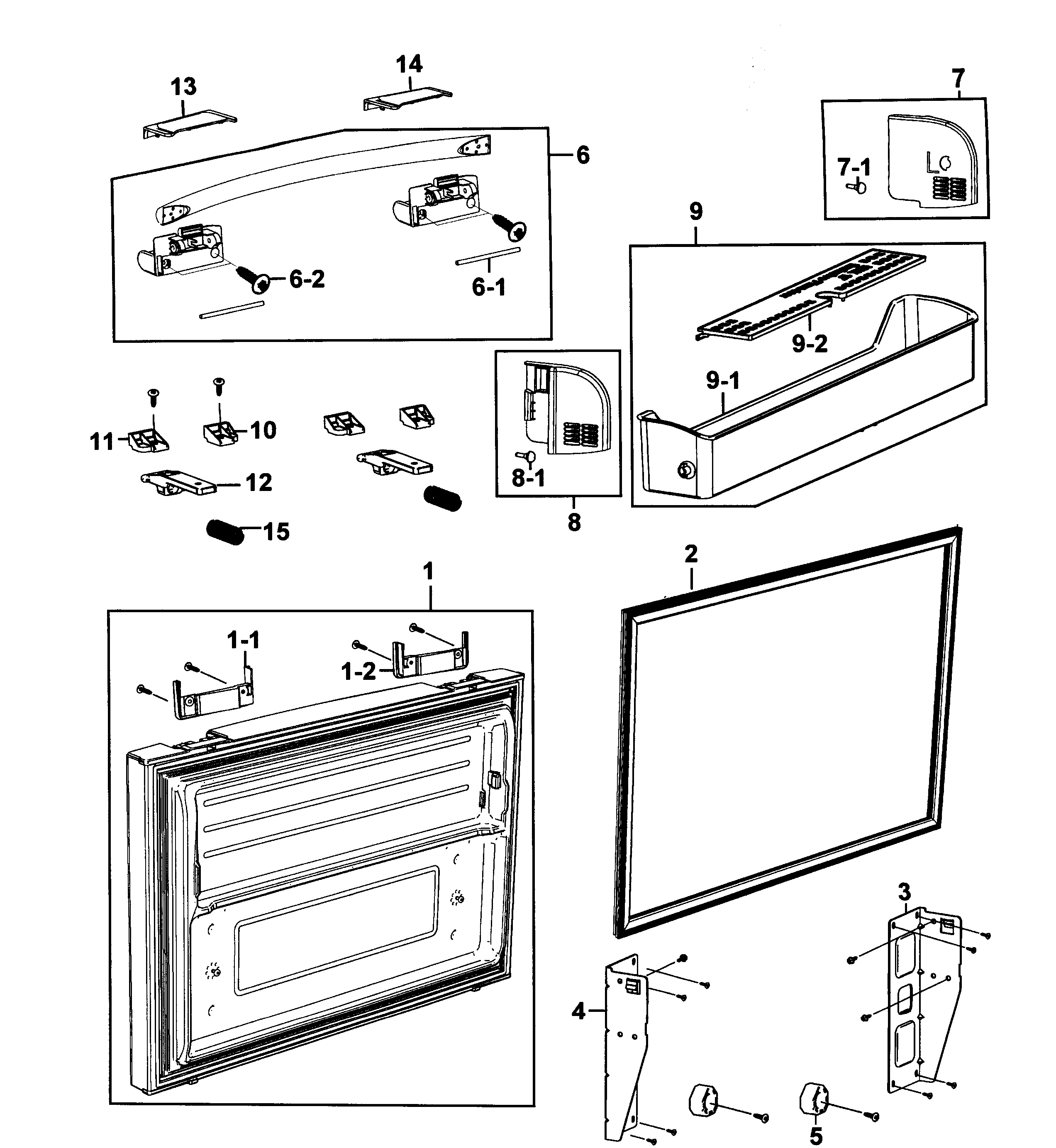 Freezer door