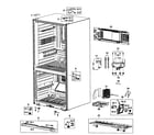 Samsung RB215ACBP/XAA-00 cabinet assy diagram