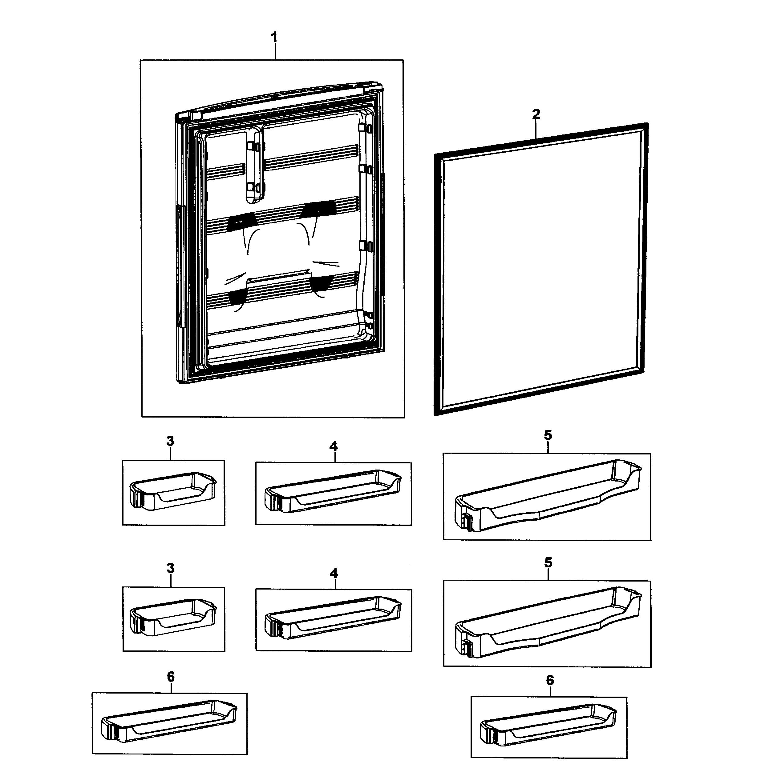 Refrigerator door