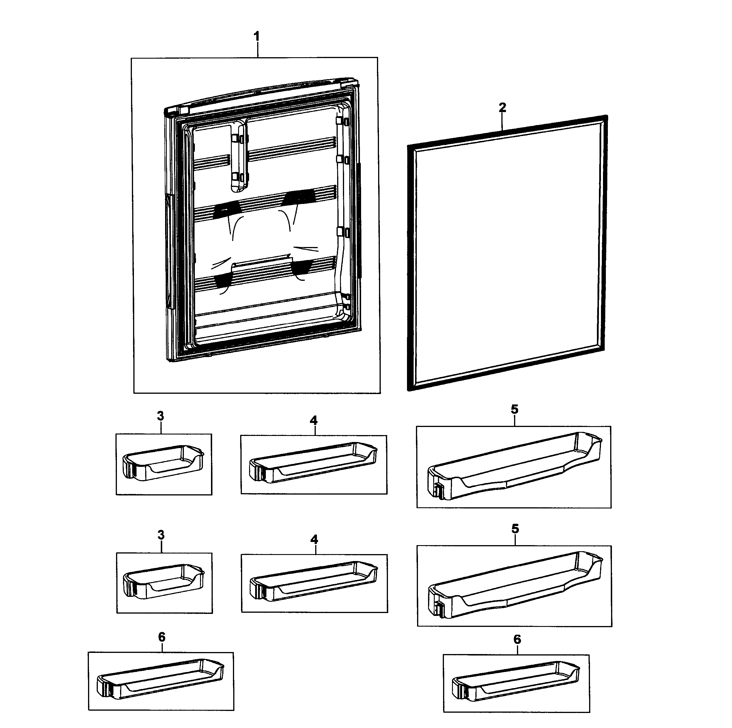Refrigerator door