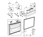 Samsung RF266AERS/XAA-00 freezer door diagram
