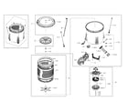 Samsung WA50F9A7DSW/A2-00 tub parts diagram
