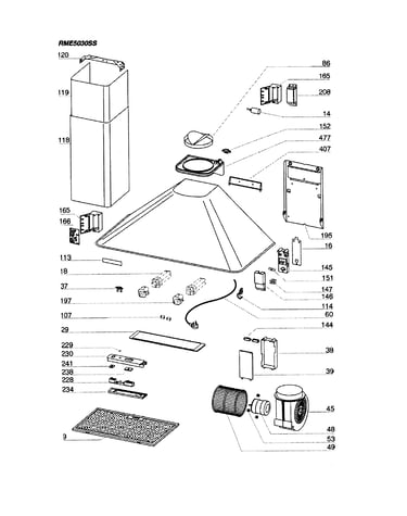 Range hood assy