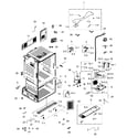 Samsung RF28HFEDBSR/AA-00 cabinet assy diagram