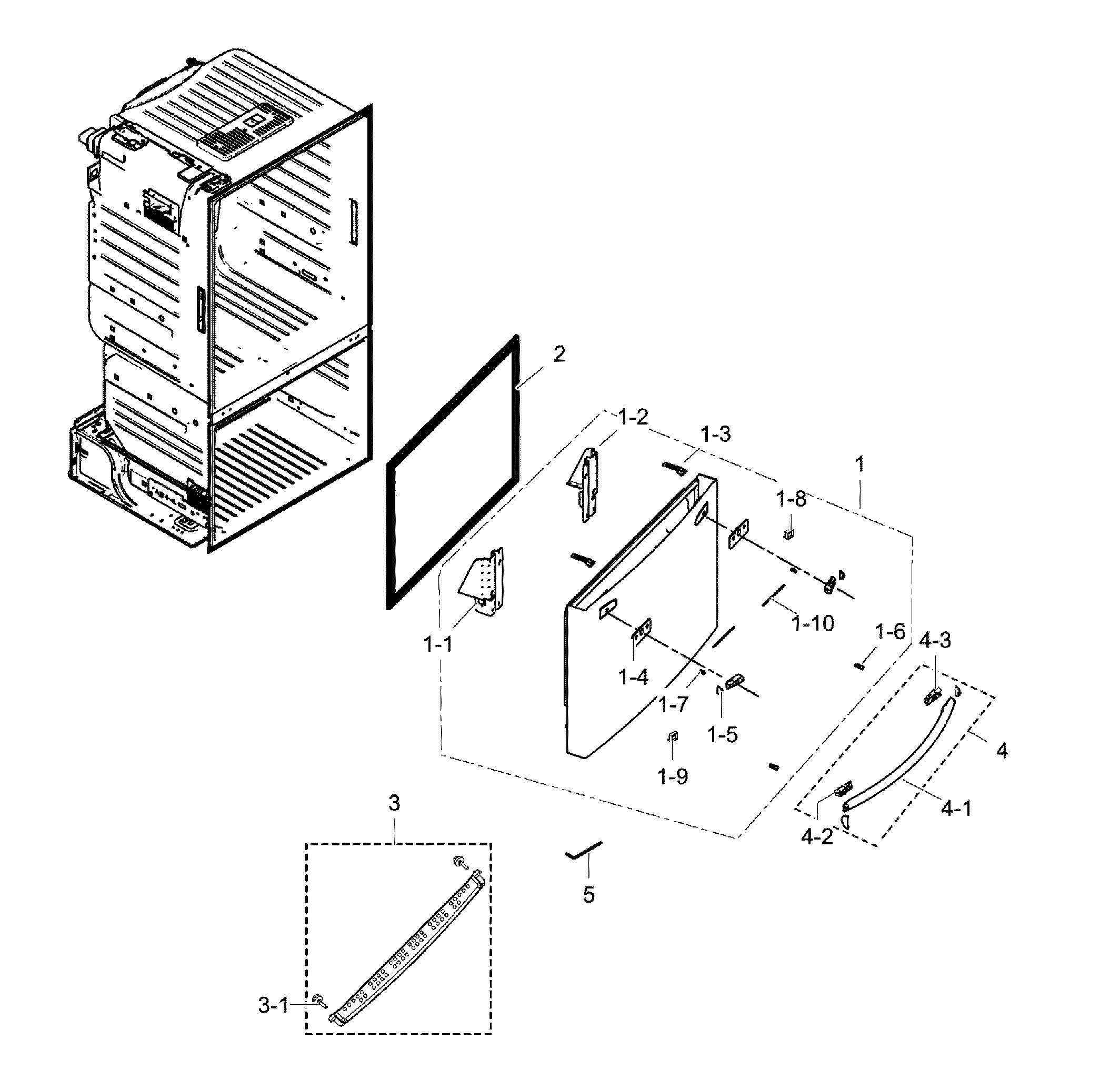 Freezer door