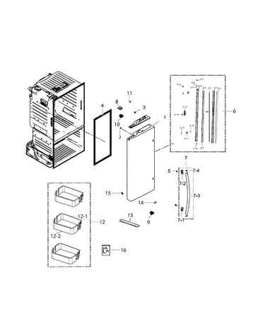 Fridge door l