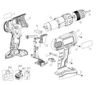 Black & Decker GC180WD TYPE 1 drill assy diagram