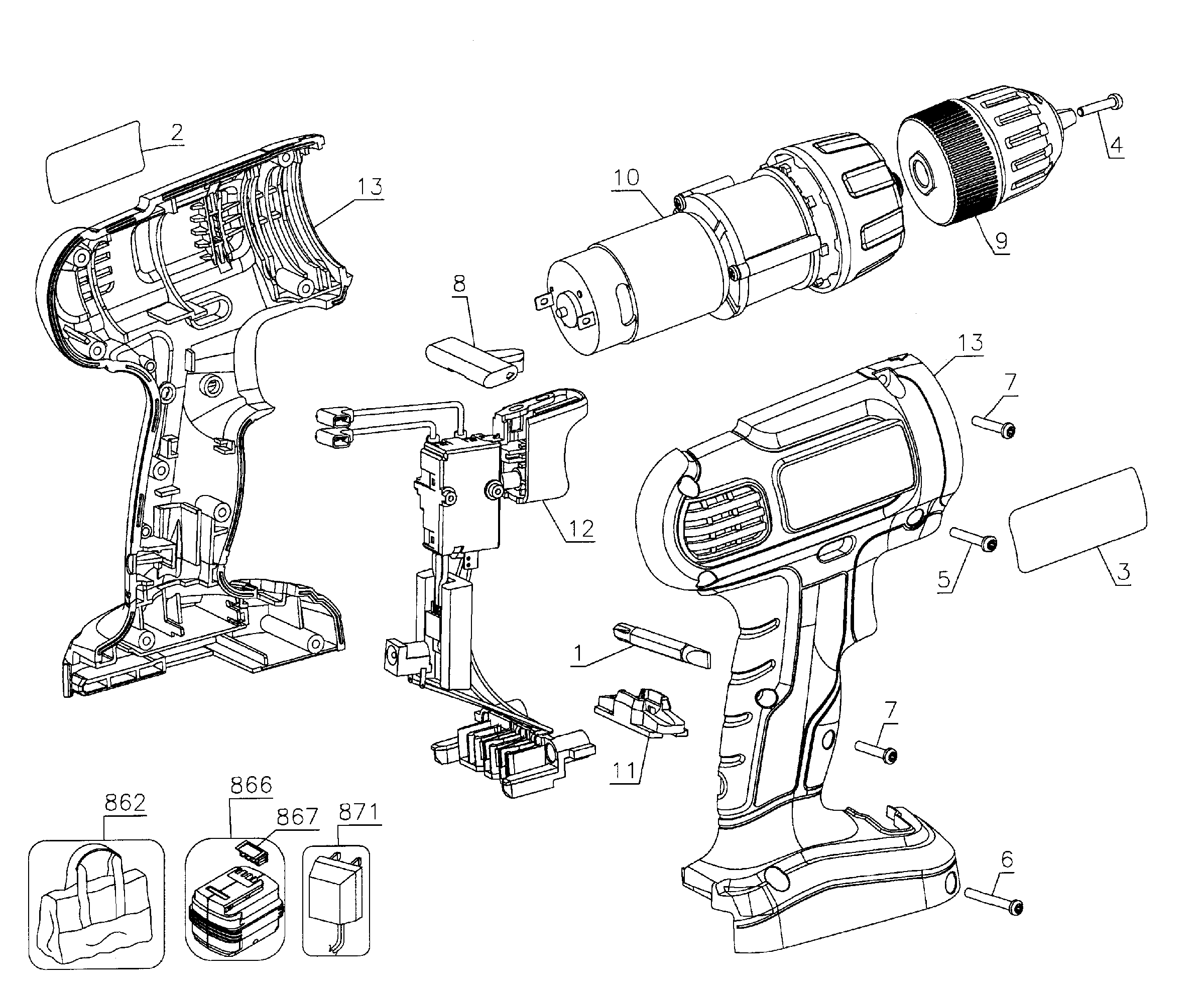 Drill assy