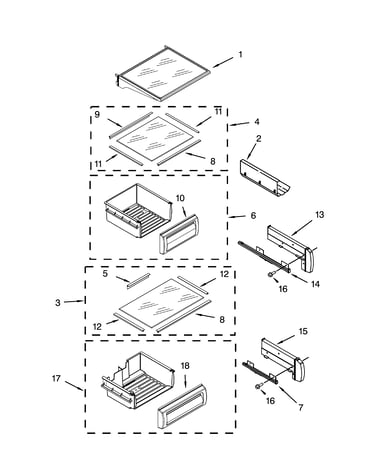 Refrigerator shelf