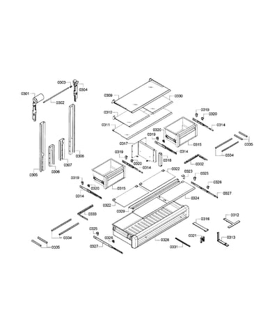 Shelf/drawer assy