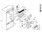 Thermador T36IT71NNP/35 cabinet 1 assy diagram