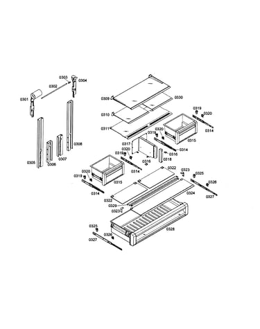 Shelf/drawer assy
