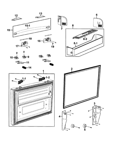 Freezer door