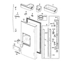 Samsung RF267AEPN/XAA-00 door left diagram