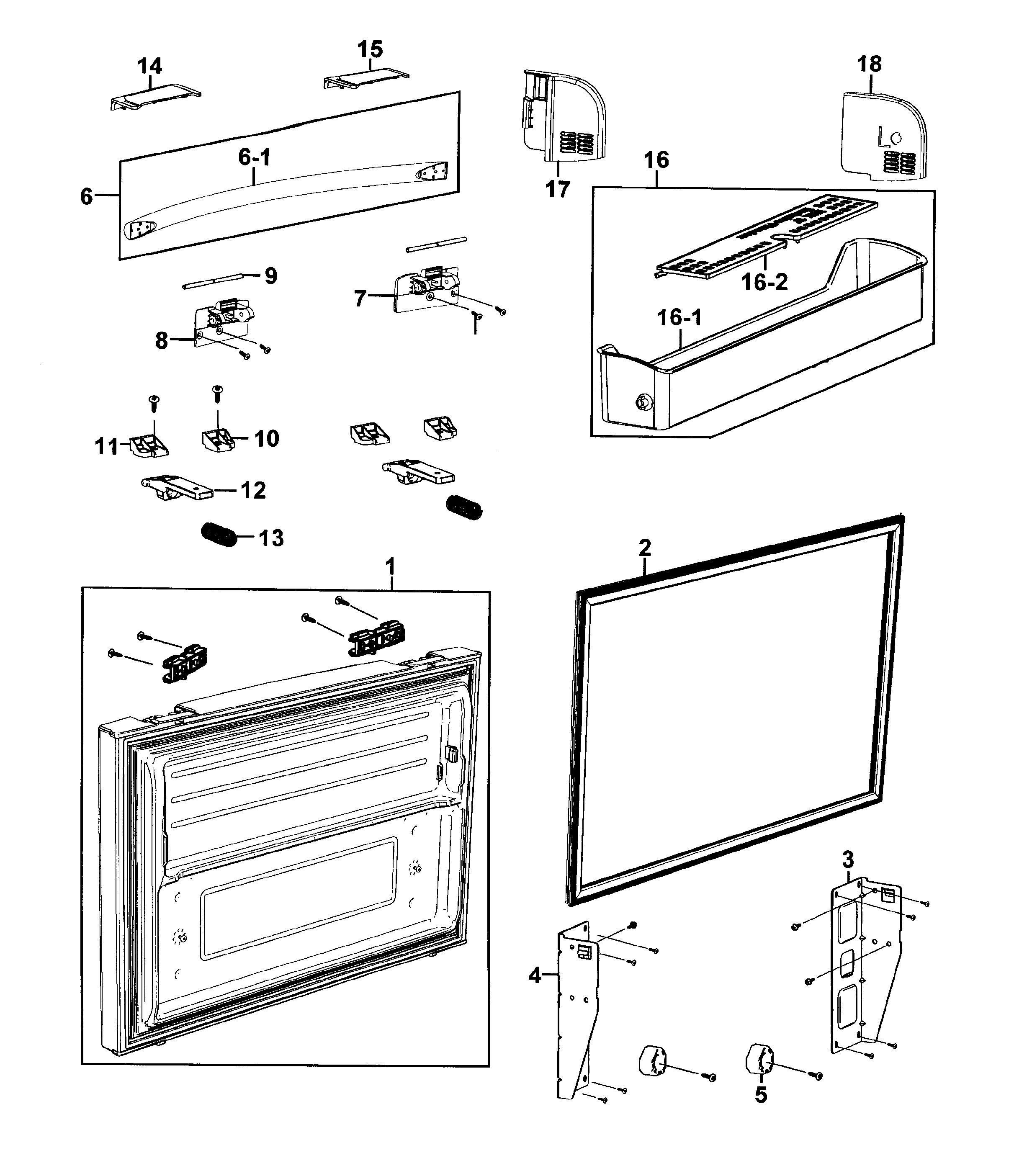 Freezer door
