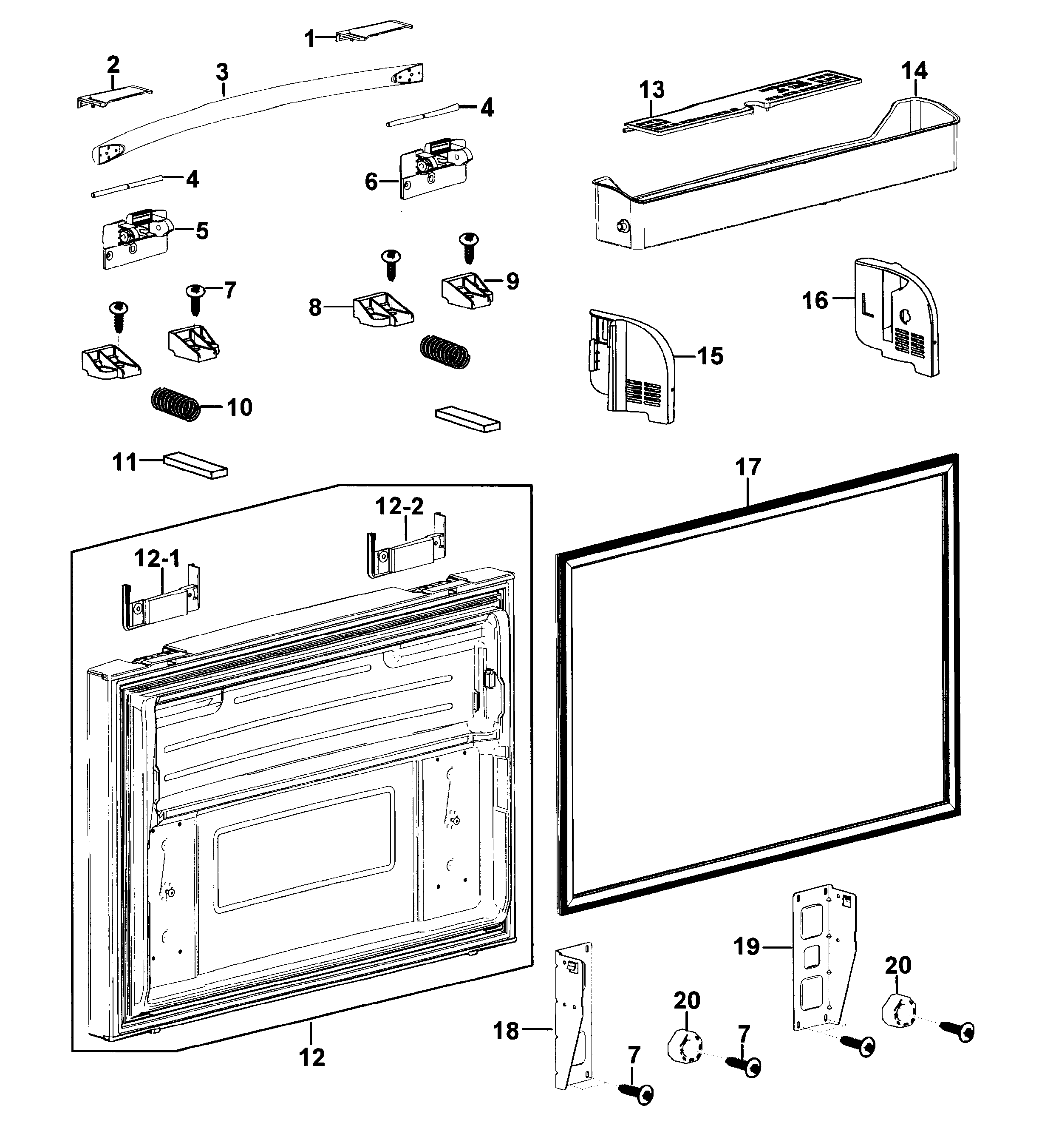 Freezer door