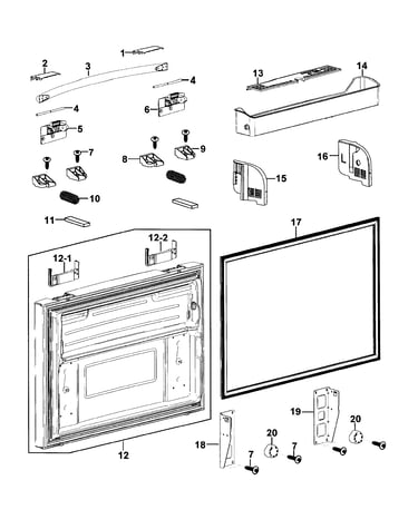 Freezer door