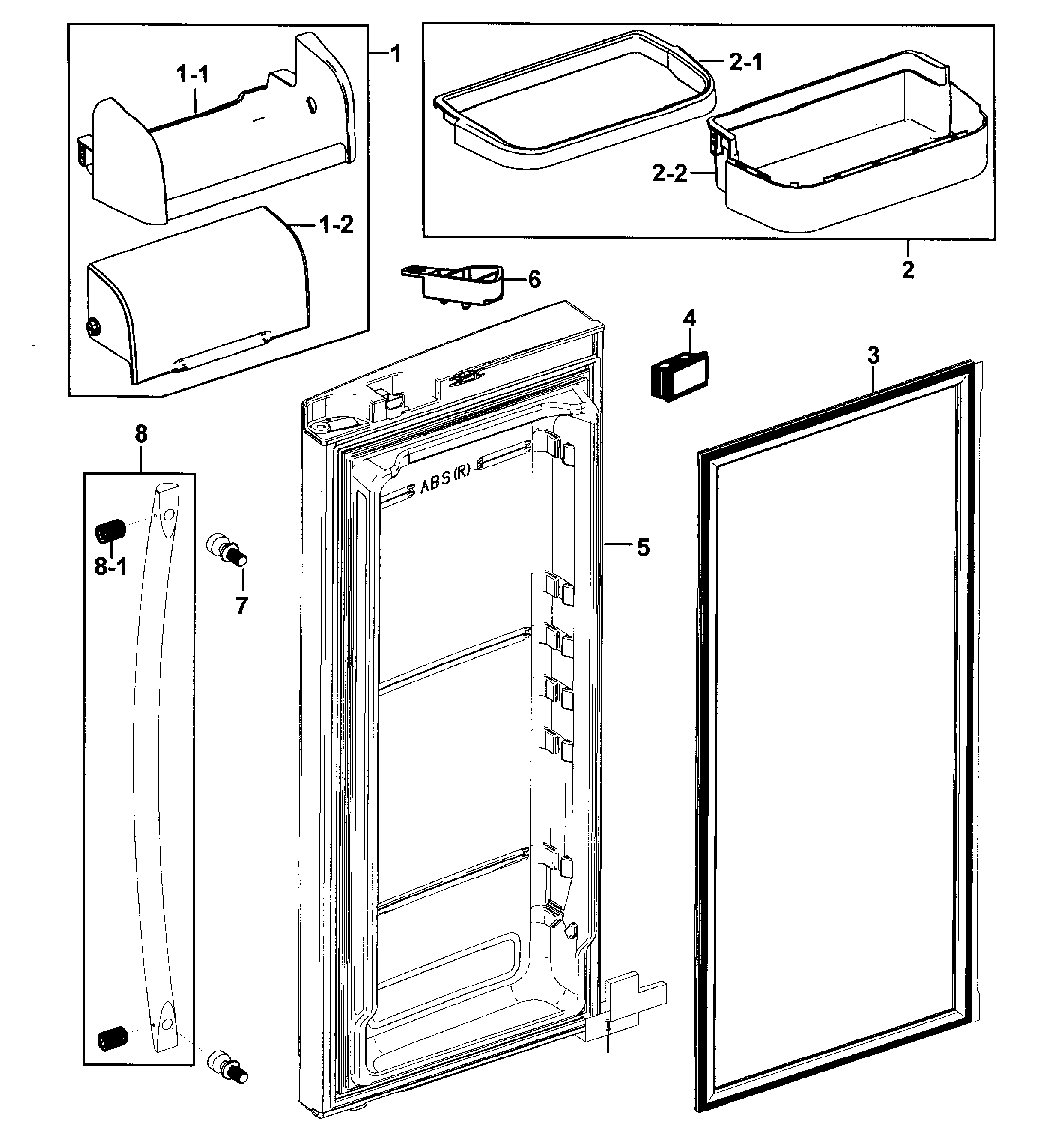 Refrigerator door-r